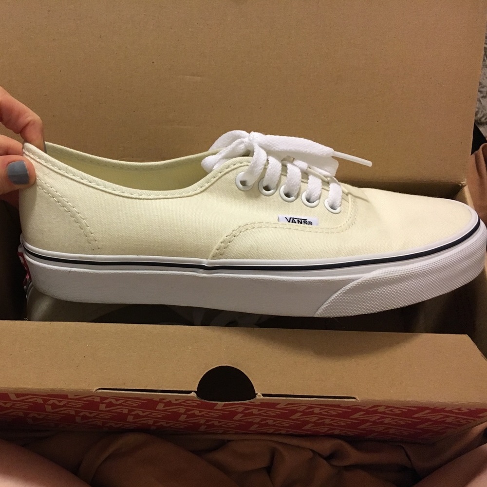 Vans beige yellow authentic low pro