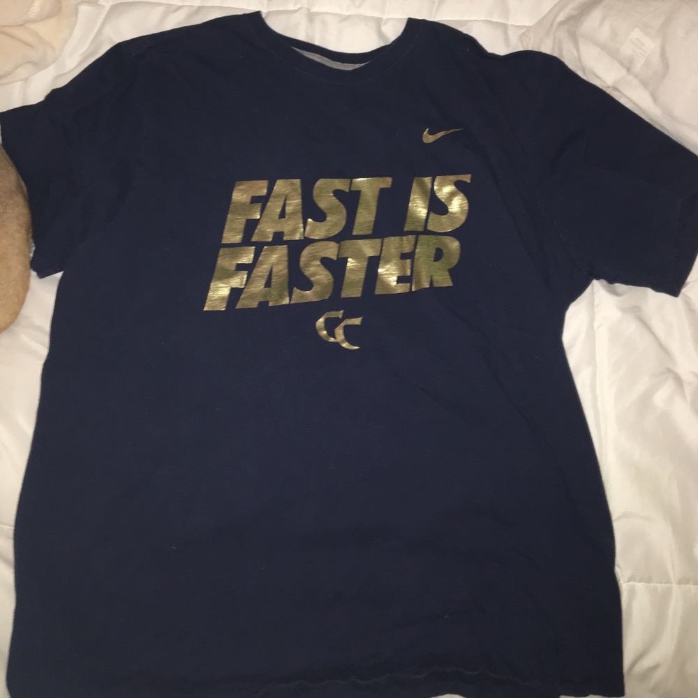 Fast is faster Nike navy blue t shirt!