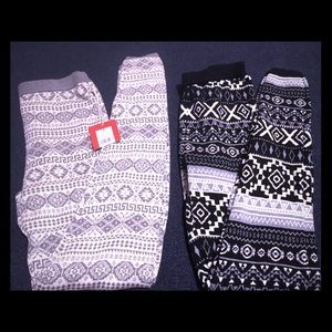 Cotton blend warm leggings size M