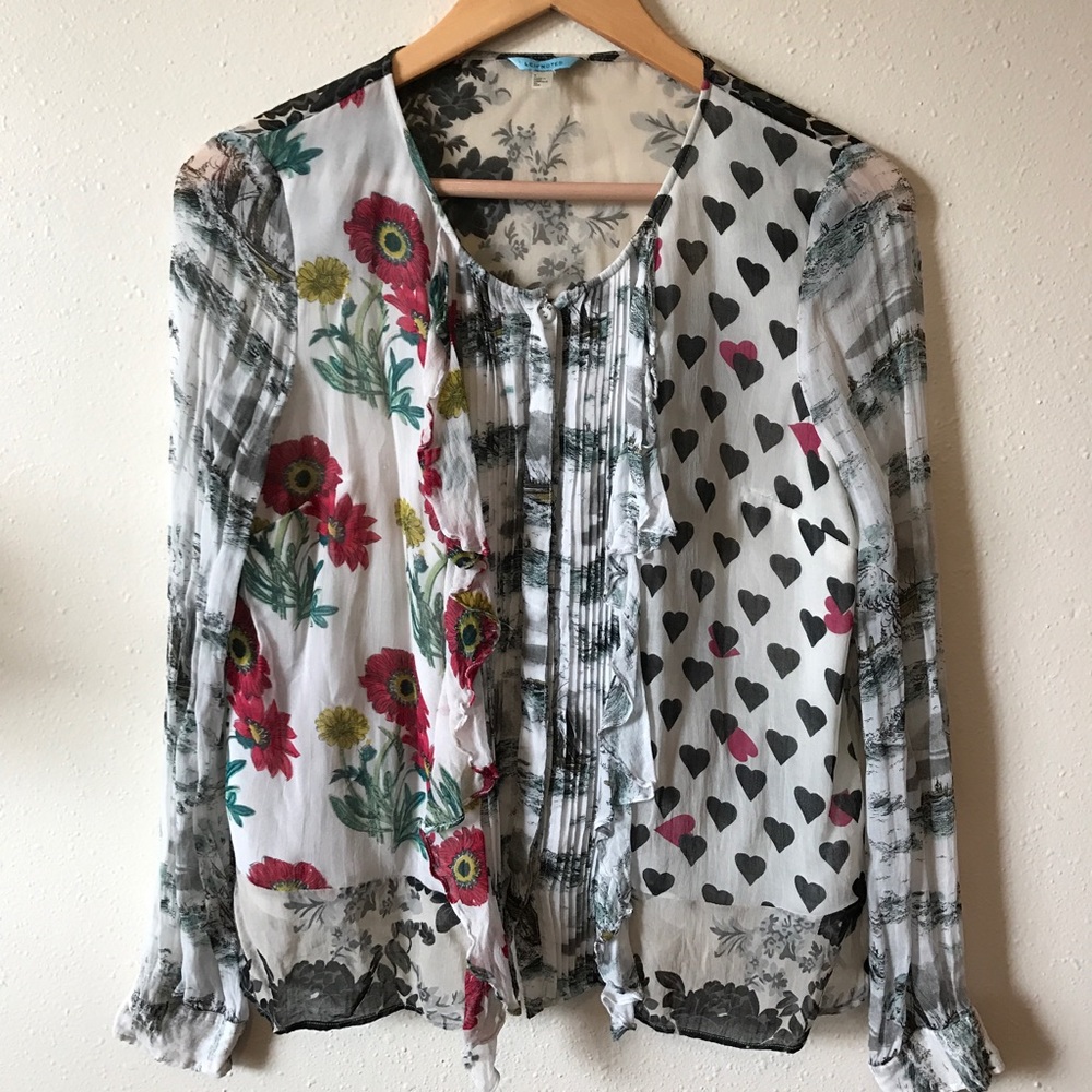 ⭕️SOLD⭕️Anthro In Spades Blouse by LeifNotes - Picture 2 of 4