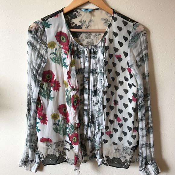 ⭕️SOLD⭕️Anthro In Spades Blouse by LeifNotes - Picture 2 of 4