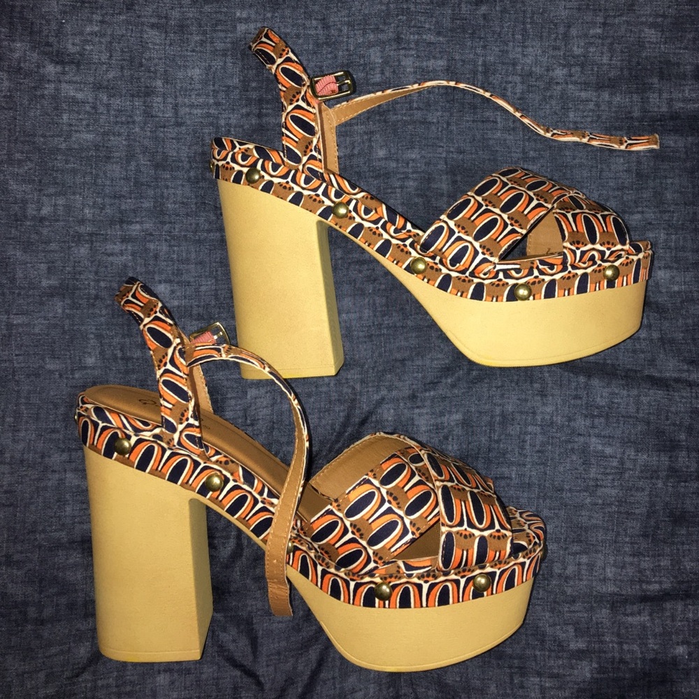 80's Style Wedge Heels