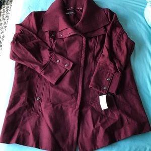 Merlot diagonal cut coat