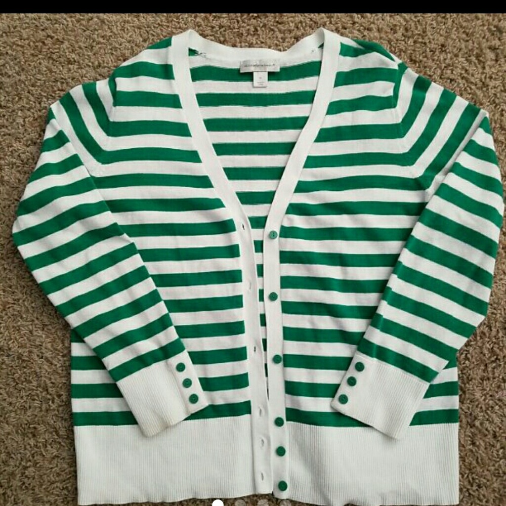 Christopher & Banks Cardigan, green XL