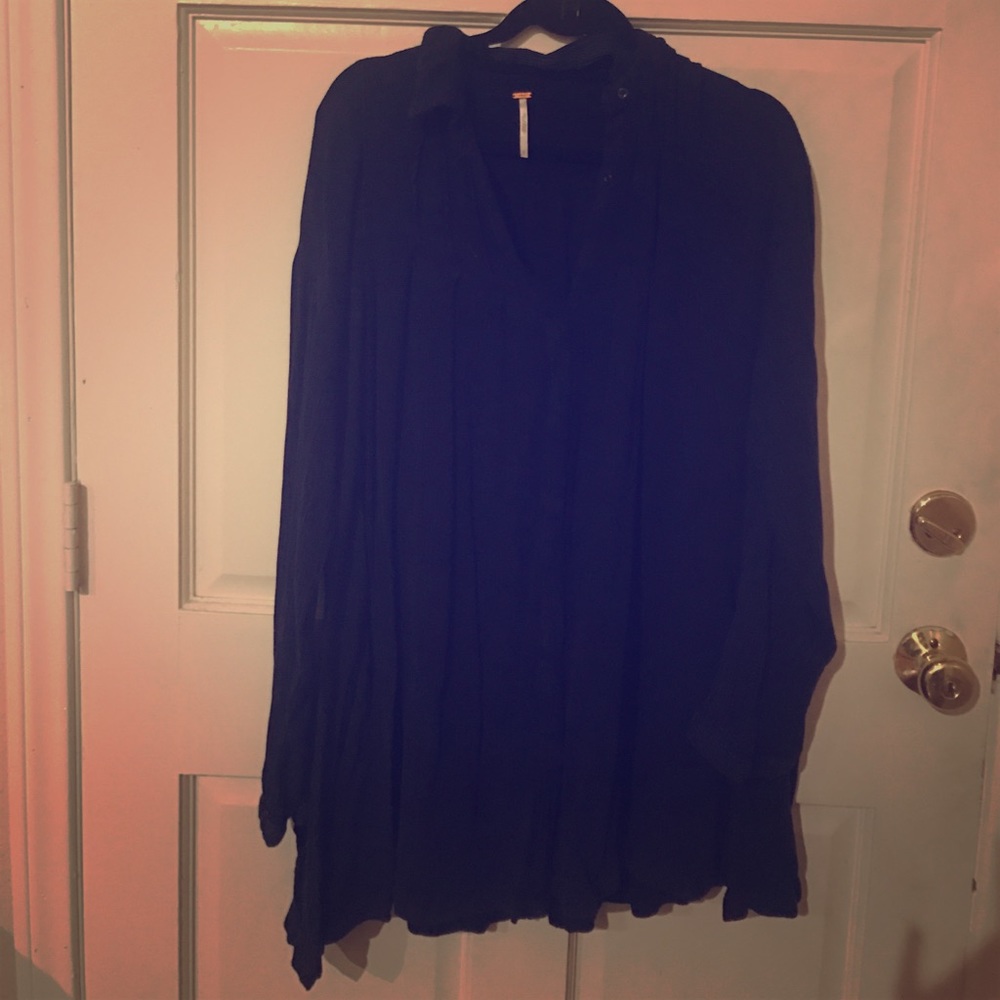 Free People Navy Blue Tunic