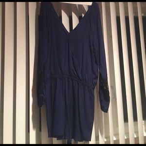 NWOT!! Express Navy Blue long sleeve romper