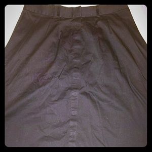 Christopher & BanksBlack button down front skirt.