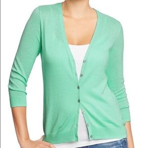 GAP mint green 3/4 sleeve cardigan