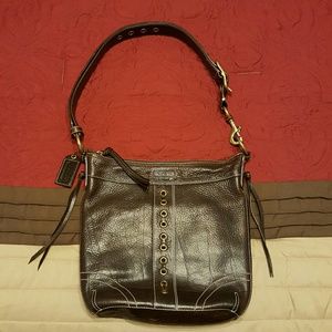 COACH Distressed Leather Hobo