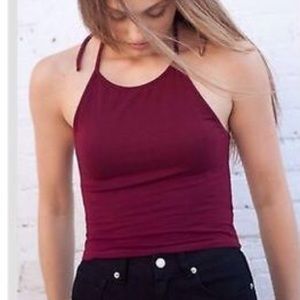 Maroon Halter Top