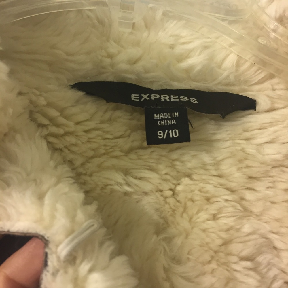 Express genuine suede coat with furry lining - Picture 3 of 4