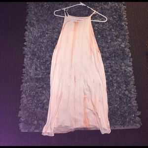 Peach and pink dress