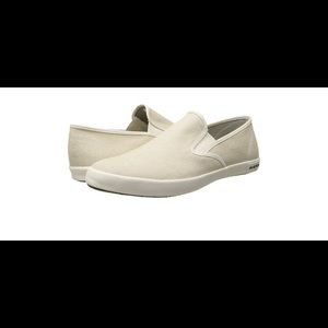 Seavees Baja Slip-on natural linen size 7