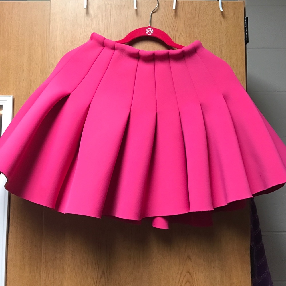 Pink flared skirt