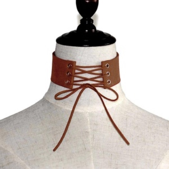 Suede tied up choker - Picture 2 of 4