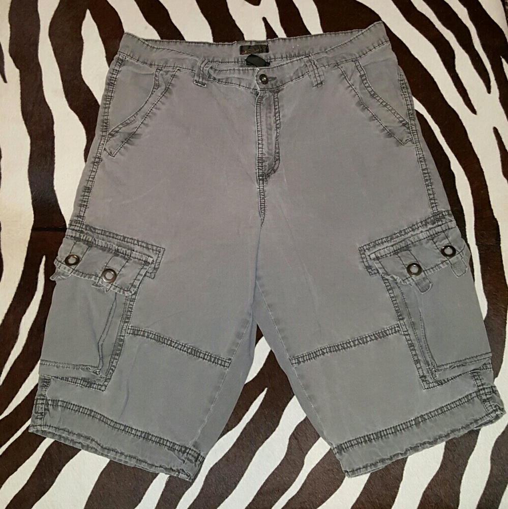 Gray Cargo Shorts