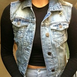 Aeropostale denim vest
