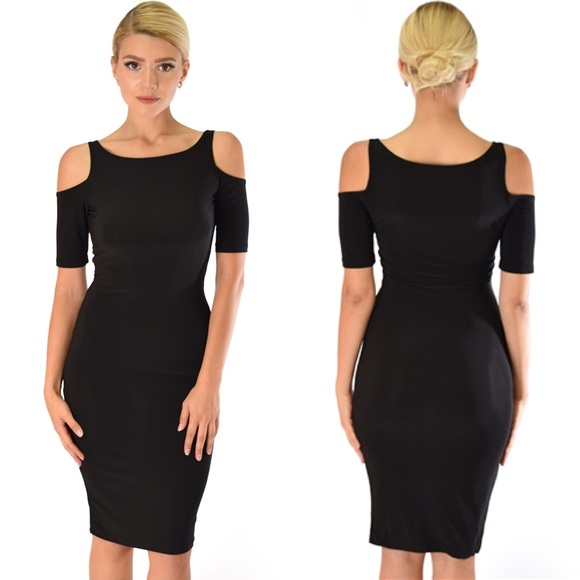 Dresses & Skirts - 🚨Last One🚨 Open Shoulder Bodycon Midi Dress
