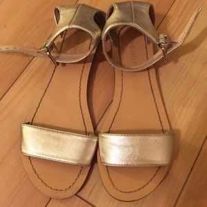Nine West gold sandals