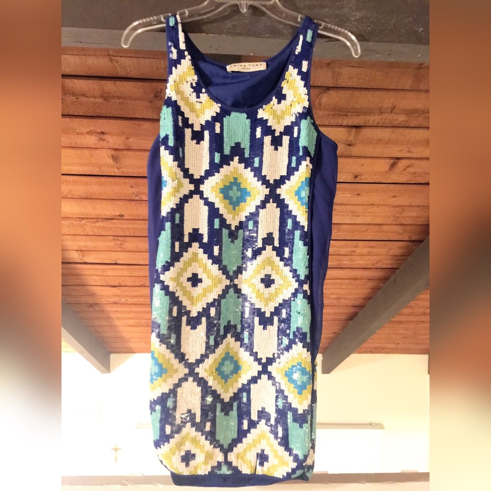 Trina Turk multi sequin dress
