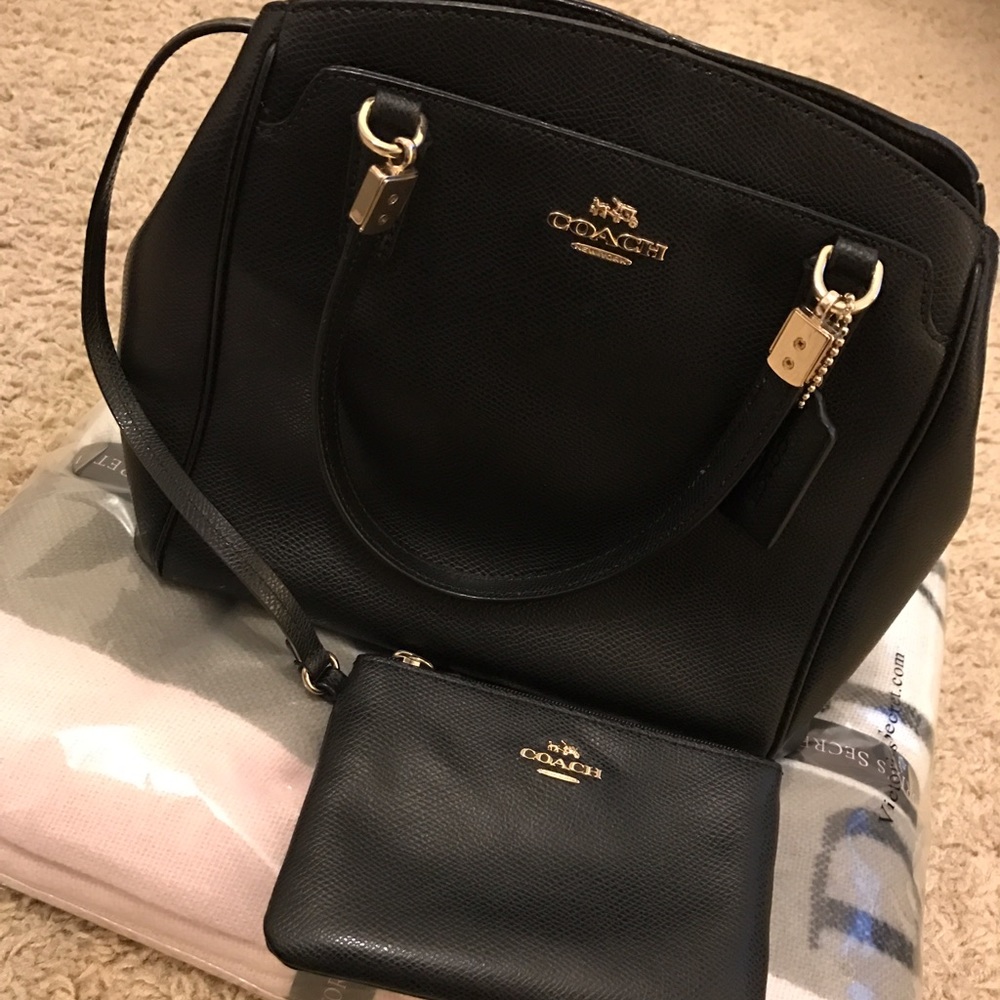 Black Leather Coach Bag