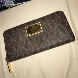 Michael Kors Zip-Around Continental Logo Wallet