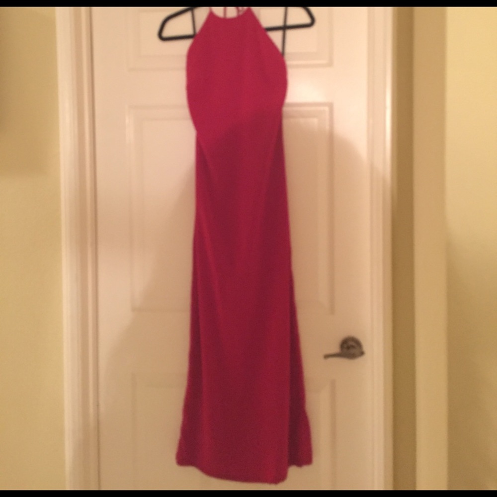 Vintage Mark Wong Nark classic red halter gown
