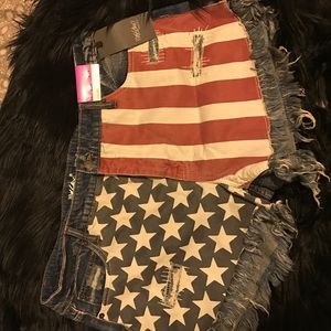 Mossimo American flag shorts