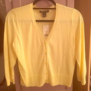 Ralph Lauren Cropped Yellow Cardigan