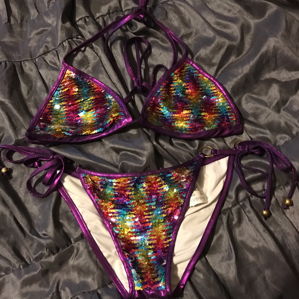 Sparkly Fredericks of Hollywood 2pc bikini