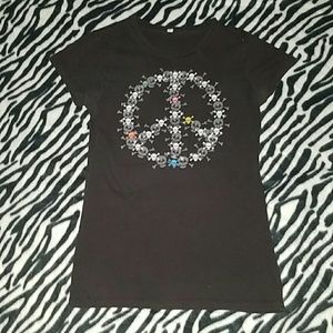 Skull Peace Sign Tee
