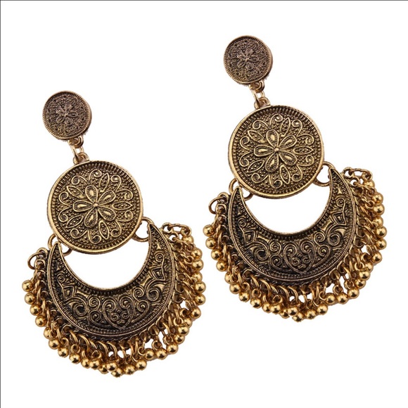 New Statement Earrings Beautiful Vintage Style - Picture 1 of 2