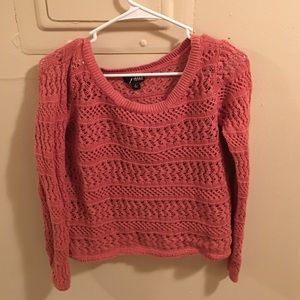 Pink knitted sweater