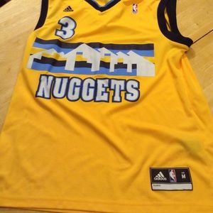 Gold Denver Nuggets number 3 Ty Lawson jersey