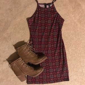 Halter Bohemian Pattern Dress