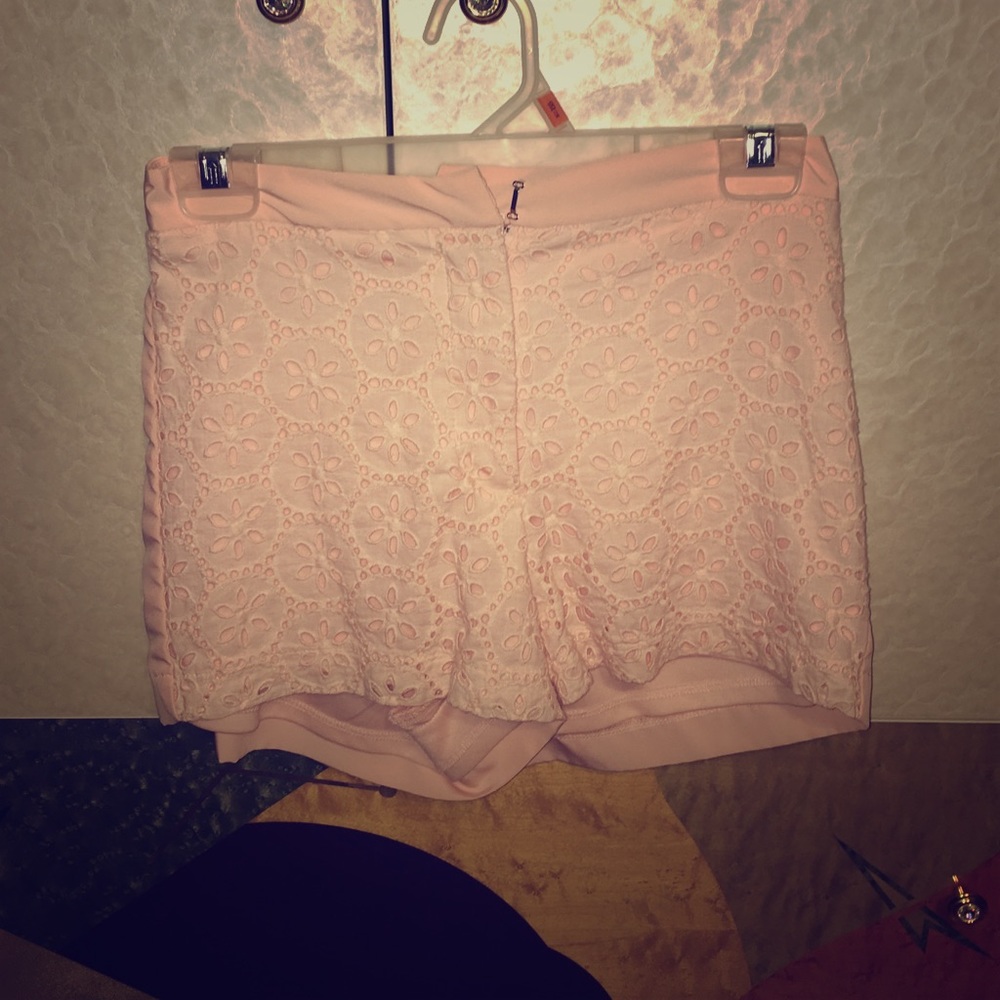 Crochet front shorts