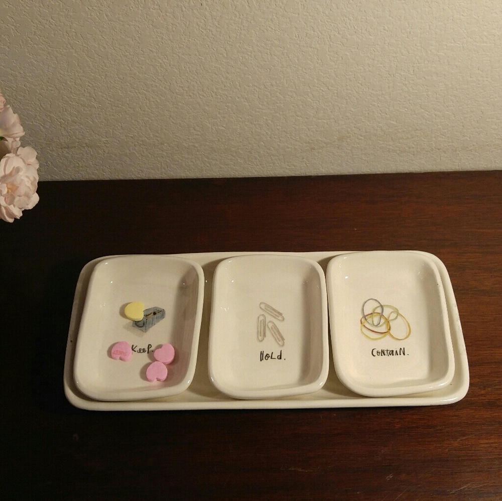 RAE DUNN 4 PIECE OFFICE SET