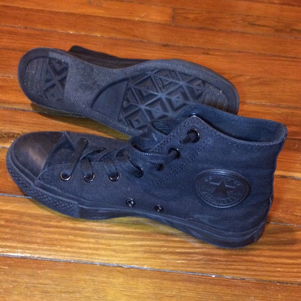 Black Hightop Converse All-Stars Women's 7