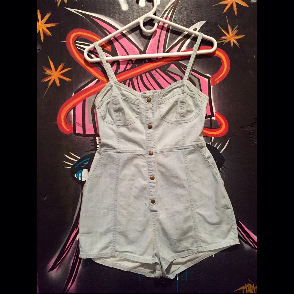 Urban Outfitters BDG Bustier Button Up Romper