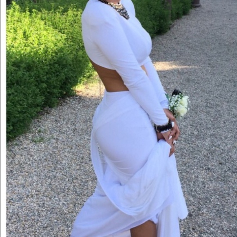 Two piece prom dress