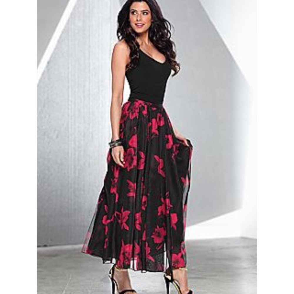 Floral maxi skirt