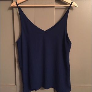Topshop Strappy Tank, Navy Blue