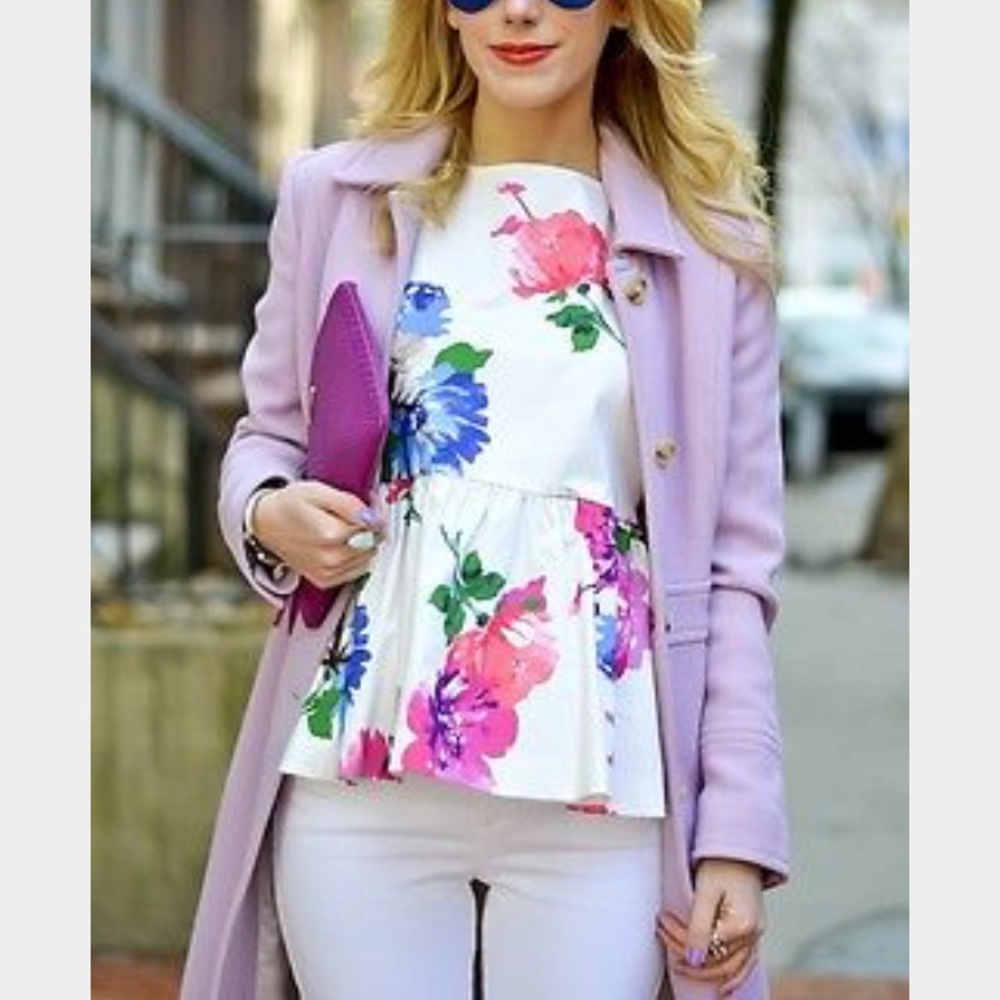 Kate spade peplum bloom top