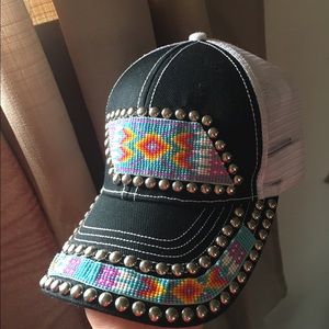 Beaded Ball Cap by Safari Girl. NWOT.