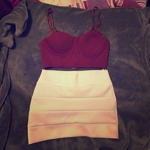 Skirt crop top set