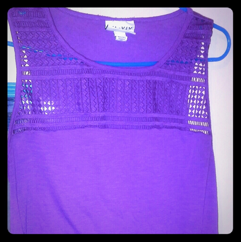 purple scoop neck tank top