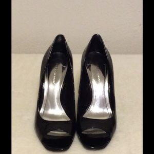 BCBG Patent Peep Toe Pump