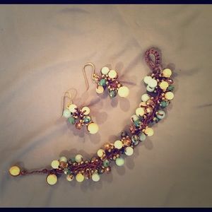 ⚡️FLASH SALE⚡️Unique Colored Earring/Bracelet Set