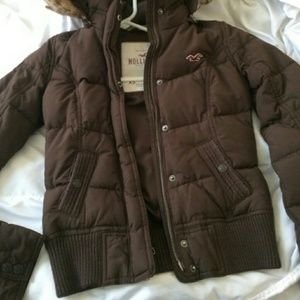 Hollister Brown feather down Jacket