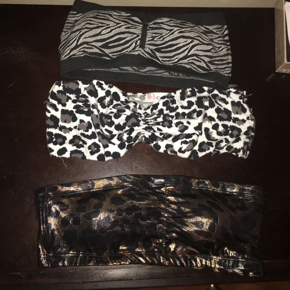 3 animal print bra tops